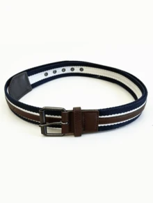 Cinto masculino de lona, estilo vintage streetwear coreano, ideal para usar com jeans, fivela retangular versátil, cinto longo de lona unissex para estudantes e uso diário. - Multicolorido - Ver 6