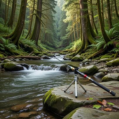 Portable Fishing Tripod Stand - Adjustable Aluminum Alloy Fishing Rod Holder, Night Fishing Flashlight Bracket, Ergonomic Handle, Lightweight And Durable Design, Suitable For Lake, River And Beach Fishing - For Outdoor Fishing Enthusiasts And Photographers, Fishing Gear, Sturdy Structure