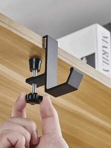 1pc/2pcs Black/White Home Cabinet Hooks, Kitchen Hooks; Suitable For Hanging Tableware, Kitchen Gadgets And Utensils; Dorm Desk Hooks; Removable Hooks; Portable Kitchen Hooks; Multi-Functional Desk Hooks - Multicolor - View 14