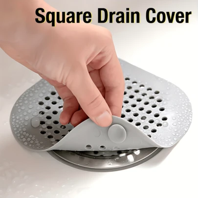 Bộ 2 miếng lọc tóc bằng silicon có giác hút, bảo vệ đường ống thoát nước cho bồn rửa nhà tắm và nhà bếp, bồn tắm, vòi sen, màu trắng và xám, dễ dàng lắp đặt/tháo gỡ - Lựa chọn quà tặng thiết thực