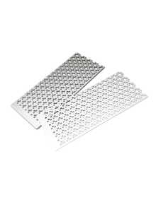 1 thước kẻ tranh đính đá lớn 16cm x 7cm với lưới bằng thép không gỉ, dụng cụ căn chỉnh tranh đính đá 5D cho các dự án thủ công DIY. - kim cương vuông - Xem 1