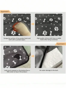1pc Pet Car Seat Cover, Front & Rear Passenger Side, Outdoor Travel Pet Mat, Single Layer Car Pad, Waterproof Pet Rear Seat Cover, Pet Supplies - Multicolor - View 4