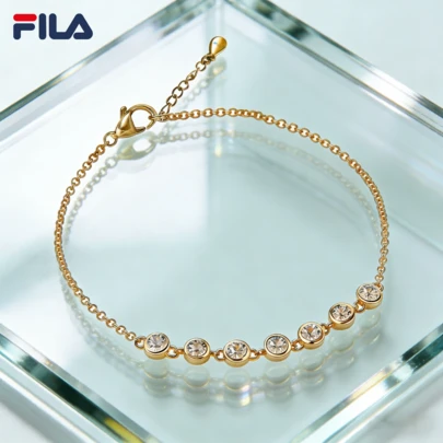  Elegante vergulde FILA-armband met zirkonia, ideaal cadeau voor haar, sieraad voor elke dag.