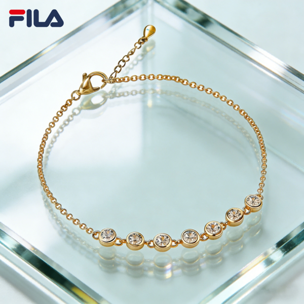  Elegante vergulde FILA-armband met zirkonia, ideaal cadeau voor haar, sieraad voor elke dag.
