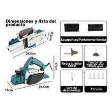 cepilladora Una cuerda Con accesorios Cepilladora Electrica Cepillo Eléctrico para Madera Cepillo Para Madera Herramientas Eléctricas Para Lijado Desbaste Y Pulido De Madera Ancho Corte 82mm Cepillo para carpintería profesional Electrical woodworking planer casa de carpintería diy planer - Tipo de Enchufe A USA (110-127V) - Ver 4