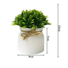 3件組人造盆栽植物，仿真綠植迷你盆栽，人造草坪盆栽居家裝飾配件，小型仿真植物家居裝飾，婚禮裝飾人造花，仿真花 - 彩色 - 查看 10
