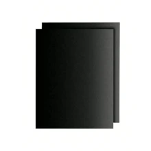 2 piezas Forros para horno, fáciles de limpiar, protegen la parte inferior del horno/estufa, antiadherentes y resistentes al calor, aptos para uso doméstico, exterior, campamento y barbacoa - Negro - Ver 9