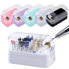 30-Slot Nail Drill Bit Storage Box With Cleaning Brush, Transparent Lid Nail Bit Display Stand, Portable Nail And Foot Care Tool Storage Box, Suitable For Nail Salon And Home Use - Multicolor - View 5
