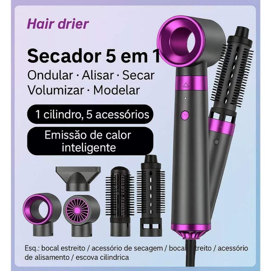 5-In-1 Automatic Drying Brush, Styling Brush, Dryer And Multifunctional Straightener, 110v/220v - 查看 1