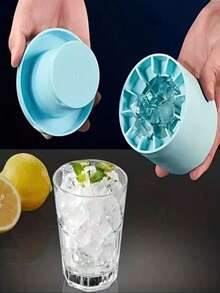 Silicone Portable Ice Cube Maker, 3D Cylindrical Ice Cube Maker, Easy-Release Multi-Cavity Silicone Ice Cube Mold Tray With Simple Barrel Structure, Suitable For Home, Bar, Club And Outdoor Summer Beverage Preparation - Multicolor - View 6