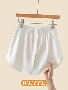1 pieza Extensor de cintura elástico, Extensor de camisa para mujer, Extensor de dobladillo de falda falsa ajustable y con capas - Blanco - Ver 16