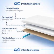 Dubai Modular Headboard Kit For Rectangular Upholstered Box Bed With 20x45 Cm Plate - Celeste - Ver 3