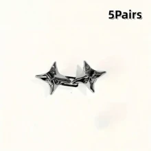 1/2/3/5对四角星腰带束紧扣塑形别针，固定夹，腰部收紧魔术工具，腰部别针，收紧可调节腰围，精致多功能女士毛衣别针，适用于腰带、围巾和披肩 - 銀色 - 查看 14