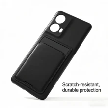 2件装：黑色摩托罗拉卡包式手机壳，适用于摩托罗拉Edge 70、摩托罗拉G57、摩托罗拉G67 Power、摩托罗拉G57 Power、摩托罗拉E15、摩托罗拉E14、摩托罗拉G15、摩托罗拉G23、摩托罗拉G35、摩托罗拉G45、摩托罗拉G55、摩托罗拉G75、摩托罗拉G85、摩托罗拉Edge 50 Neo。黑色卡包式手机壳，手机卡包。 - 黑色1 - 查看 5