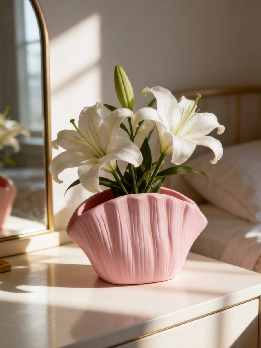 1 pieza Jarrón moderno y minimalista - Caja de almacenamiento de alta calidad para el escritorio, apta para arreglos florales/almacenamiento de brochas de maquillaje, decoración del hogar para la sala de estar, el gabinete de TV, la entrada, el dormitorio, en estilo retro y bohemio, decoración de mesa, regalo único, centro de mesa para comedor, regalo de inauguración de casa - Nuevos modelos - Ver 1