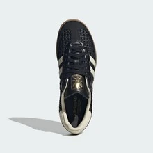 Adidas SAMBA OG Women's Originals Shoes Core Black Cream White Gold Metallic HQ9282 - 駝色 - 查看 3