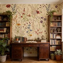 1 Cuộn Giấy Dán Tự Dính Dày, Họa Tiết Chim và Hoa, Chống Thấm Nước và Có Thể Tháo Gỡ, Thích Hợp Cho Phòng Khách, Bếp, Phòng Ngủ, Phòng Tắm, Sửa Chữa Đồ Nội Thất - A - Xem 1