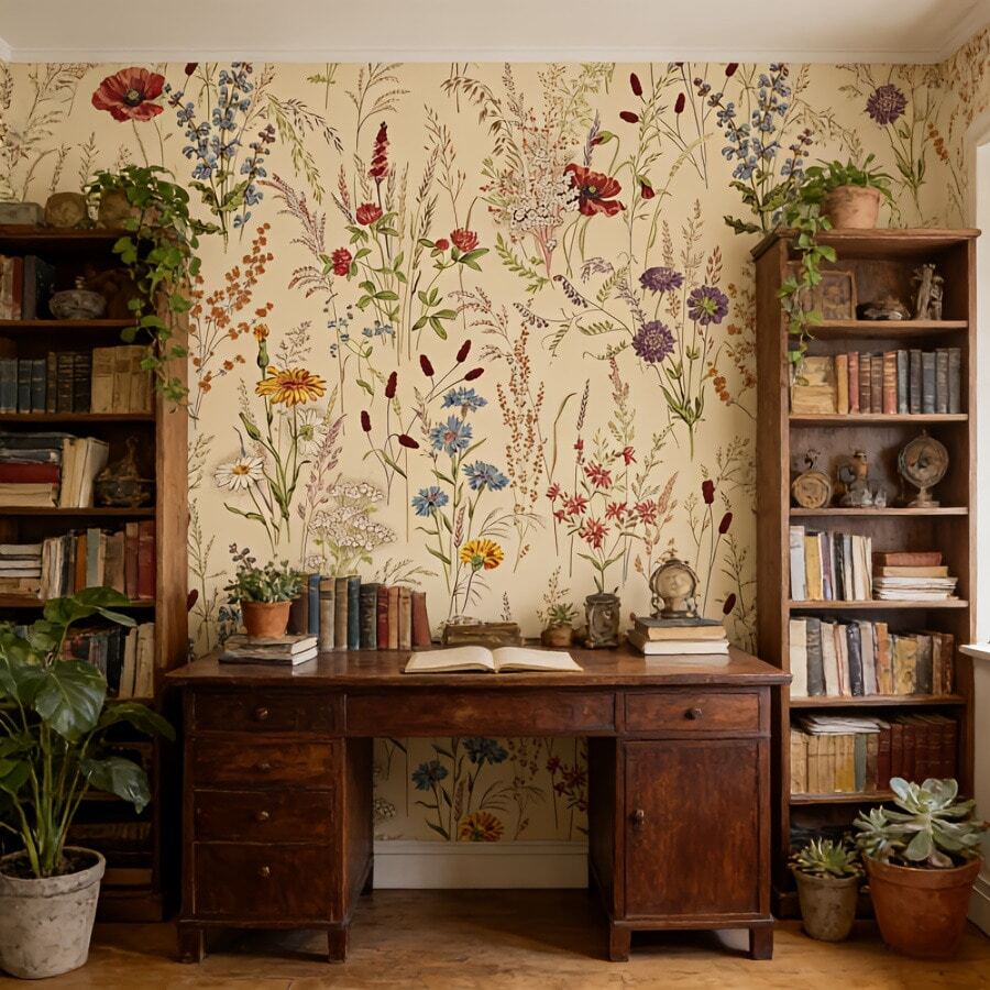 1 Cuộn Giấy Dán Tự Dính Dày, Họa Tiết Chim và Hoa, Chống Thấm Nước và Có Thể Tháo Gỡ, Thích Hợp Cho Phòng Khách, Bếp, Phòng Ngủ, Phòng Tắm, Sửa Chữa Đồ Nội Thất - A - Xem 1