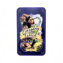 每日女巫塔罗牌，趣味占卜塔罗牌游戏，家庭聚会娱乐游戏卡牌，铁盒包装，78张烫金边指南，塔罗牌，娱乐派对桌游，游戏礼品 - 紫色 - 查看 9