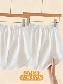 1 pieza Extensor de cintura elástico, Extensor de camisa para mujer, Extensor de dobladillo de falda falsa ajustable y con capas - Blanco - Ver 18