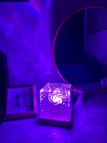 1 buah Lampu Proyeksi Gelombang Cahaya Utara RGB Multi-Warna Bertenaga USB, 16 Perubahan Warna, Lampu Kristal Kubus Bercahaya, Dengan Kontrol Sentuh/Remote, Menciptakan Suasana Romantis & Nyaman, Lampu Malam USB Portabel, Cocok Untuk Kamar Tidur, Ruang Tamu, Ruang Makan, Ruang Bermain - Sempurna Untuk Hadiah Liburan dan Ulang Tahun - MultiWarna - View 5