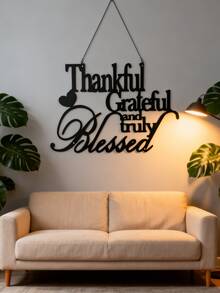 Decoración de pared de metal plano - Placa de bendición de hierro, diseño abstracto de Halloween, adecuado para el hogar, la oficina, la cafetería, el bar y la decoración rústica, placa decorativa para Navidad y Acción de Gracias, acento perfecto para el espacio de la habitación - Negro - Ver 4