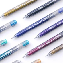 Bộ 12 bút dạ màu kim loại và màu pastel, mực acrylic khô nhanh, thích hợp cho vẽ tranh, phác thảo và ghi nhật ký. - Bộ - Xem 9