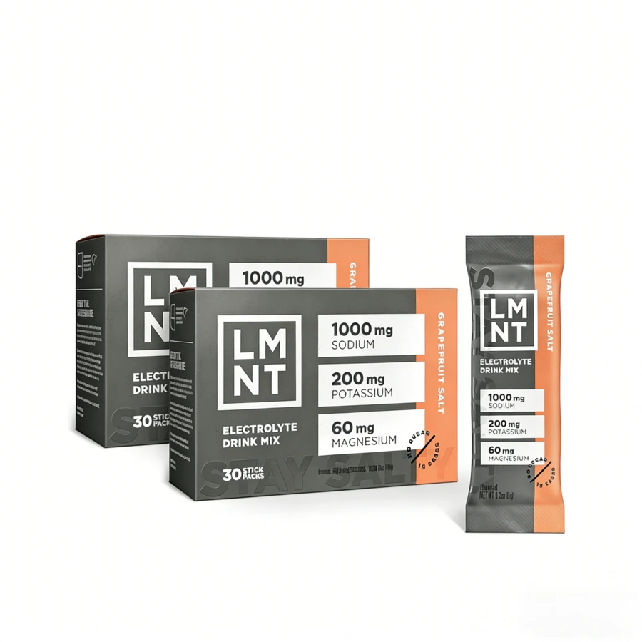 LMNT Zero Sugar Electrolytes Hydration Powder, Grape Salt Pomelo Flavor Drink Mix, 30-Count - 2 件裝 - 查看 1