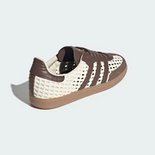 Adidas Samba OG Silver Metallic Cracked Leather Women's JR0035 | Retro Heritage Style, Timeless Silhouette - 棕色 - 查看 6