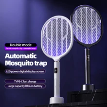 1pc Rechargeable Electric Mosquito Swatter, LED Smart Display To Monitor Power Status, Suitable For Indoor & Outdoor Use At Home, Bedroom, Kitchen, Office, Patio - Mosquito Killer, Mosquito Repellent - Multicolor - View 12
