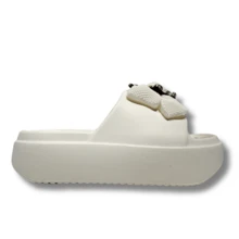 Sunsea Women's Platform Sandals With Bow, Soft Rubber Flip Flops Romantic Style, Non-Slip Beach And Leisure Slippers - 白色 - 查看 4