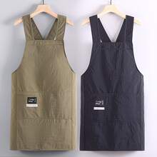 1pc New Criss-Cross Strap Sleeveless Apron, Minimalist Design Suitable For Home Kitchen, Cooking And Work, Specially Designed For Catering Venues And Chefs - Multicolor - View 10