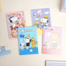 1 cuốn vở Snoopy A5 dạng lò xo xoắn, giấy màu, kẻ ngang, sổ tay, vở ghi chép cho học sinh (kiểu ngẫu nhiên) - Nhiều màu - Xem 2