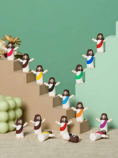 100/50/Tượng Chúa Giê-su Phục Sinh Mini, đồ trang trí tôn giáo đầy màu sắc cho bàn thờ gia đình, cảnh Chúa giáng sinh trong trường Chúa nhật và đồ nhồi giỏ quà Phục Sinh. Quà tặng tôn giáo số lượng lớn cho các bữa tiệc Cơ đốc giáo và quà tặng truyền cảm hứng.