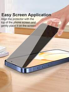 2 Packs Anti-Spy Privacy Tempered Glass Screen Protector, Full Coverage Anti-Scratch Anti-Fingerprint, Compatible With IPhone 17, 16, 15, 14, 13, 12, 11 Pro Max, XS Max, X, XR, Plus Series - Black - View 4