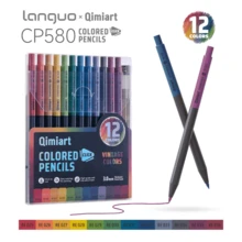 Set de 12/96 lápices de colores mecánicos borrables, escritura duradera, sin necesidad de afilar, lápices de dibujo y colorear para estudiantes, suministros de arte para bocetos - Lápices de colores - Ver 12