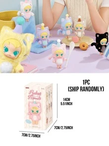 POP MART Baby Molly Pocket Pal 系列盲盒吊坠，6 款常规版 + 1 款隐藏版，可爱口袋大小的伙伴，梦幻柔和的色调，经典高顶礼帽设计 - 彩色 - 查看 12