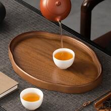 2件套椭圆形/方形托盘，适用于盛放食物、零食、饮料、寿司、牛排、披萨、甜点、蛋糕、面包、早餐、咖啡、茶、熟食拼盘、餐饮拼盘 - 紫紅色 - 查看 4