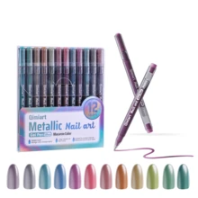 Bộ 12 bút dạ màu kim loại và màu pastel, mực acrylic khô nhanh, thích hợp cho vẽ tranh, phác thảo và ghi nhật ký. - Bộ - Xem 10
