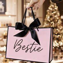 1 Bolsa de regalo para la mejor amiga, bolso de compras único para hermanas, bolsa de regalo para la mejor amiga, mejor amiga, amigos, perfecta para cumpleaños, Navidad y ocasiones de agradecimiento - Rosa - Ver 2
