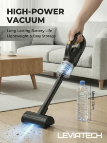 LEVIATECH 1 Aspiradora inalámbrica portátil de mano, Aspiradora inalámbrica para coche con succión ciclónica de 6kPa, Aspiradora recargable de alta potencia, Adecuada para coche/oficina/hogar - XC-109 - Ver 13