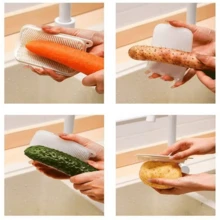 1件装果蔬去皮清洁刷、可弯曲水槽刷、砧板缝隙刷、杯子清洗刷、排水用品、清洁用品、家用清洁用品、厨房小工具、厨房用品、厨房用具 - 彩色 - 查看 4