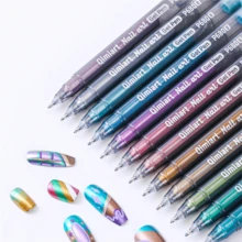 Bộ 12 bút dạ màu kim loại và màu pastel, mực acrylic khô nhanh, thích hợp cho vẽ tranh, phác thảo và ghi nhật ký. - Bộ - Xem 7