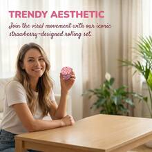 The Luxe Grinder | 2 Inch Cute Pink Strawberry, Cherry & Leopard Print | Chic Zinc Alloy For Her,  Accessories, Gift For Smokers - 草莓 - 查看 6