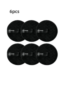 3pcs/6pcs/9pcs Bantalan Pembersih Makeup Lembut, Bantalan Pembersih Wajah Tebal Dua Sisi yang Lembut untuk Membersihkan Makeup dan Permukaan Wajah Secara Mendalam, Cocok untuk Semua Jenis Kulit - Hitam - View 7