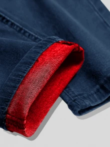 2-Pack Men's Street Style Ripped Stretch Slim Fit Straight Leg Jeans - 黑色+炭黑色 - 查看 5
