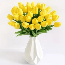 Hoa tulip nhân tạo chất liệu PU cao cấp, kết cấu chân thực, hoa giả dùng trang trí nhà cửa, khách sạn, đám cưới, chụp ảnh. - Nhiều màu - Xem 15
