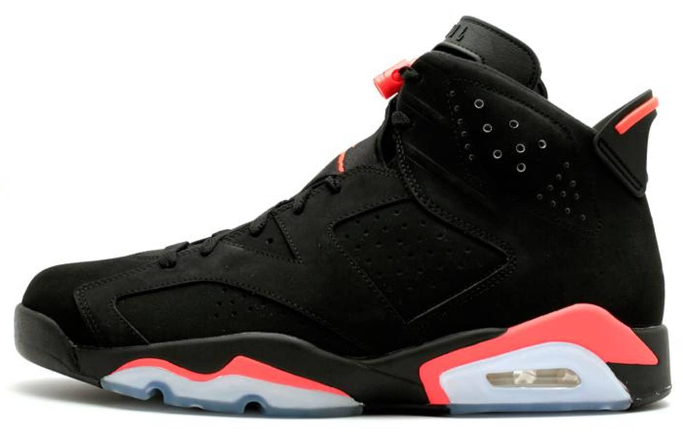 Jordan 6 Retro Infrared Black GS Black And Red - Black and Red - View 1