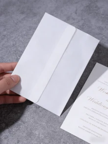 50/30/20pcs Pre-Folded Semi-Transparent 5x7 Inch Envelopes, Suitable For 5x7 Inch Invitations, Can Be Used As Envelope Liners For Weddings, Birthdays And Baby Showers - Transparent - View 8