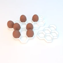 蜂窝状鸡蛋托架 - 可拆卸六角形冰箱和台面鸡蛋托盘 - 查看 8